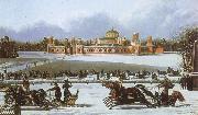 unknow artist Sleigh Races in the Petrovsky Park Sweden oil painting artist